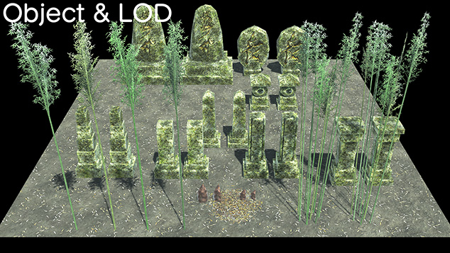 Bamboo Road MapのオブジェクトとLODの例