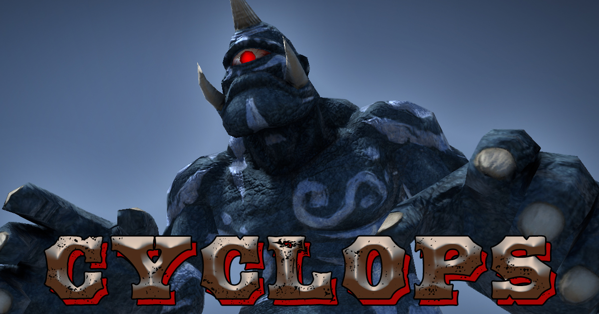 赤い目と角を持つCyclopsのキャラクター画像