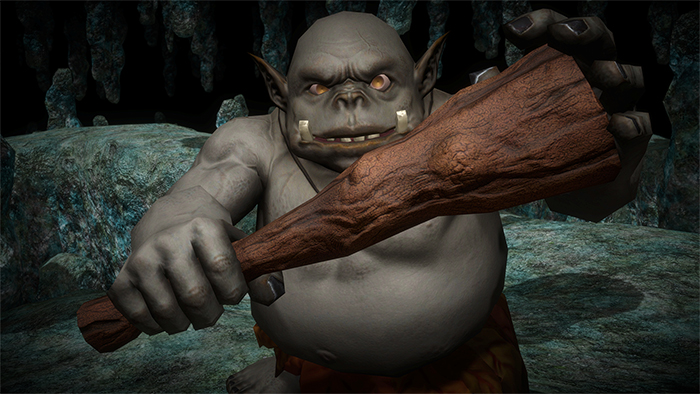 大きな棍棒を構えるOrc