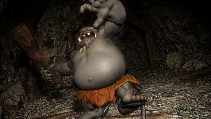 線路上で棍棒を振るOrc