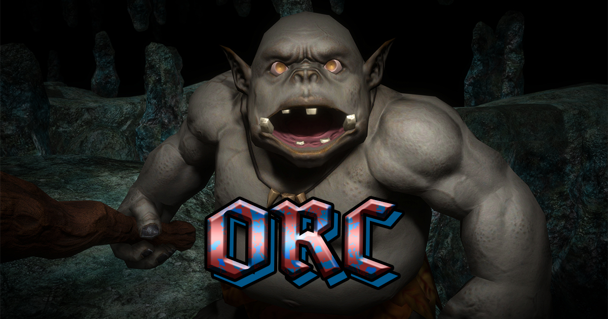 木の棍棒を持つOrcのキャラクター画像