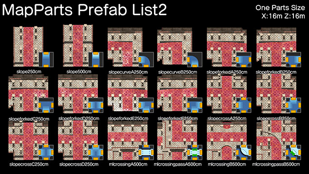 Underground PalaceのマップパーツPrefab一覧2